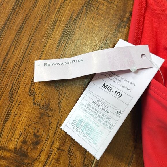 NWT Wild Fable Medium (8-10) Red Square Neck Bralette Bikini Swim Top - Picture 8 of 8